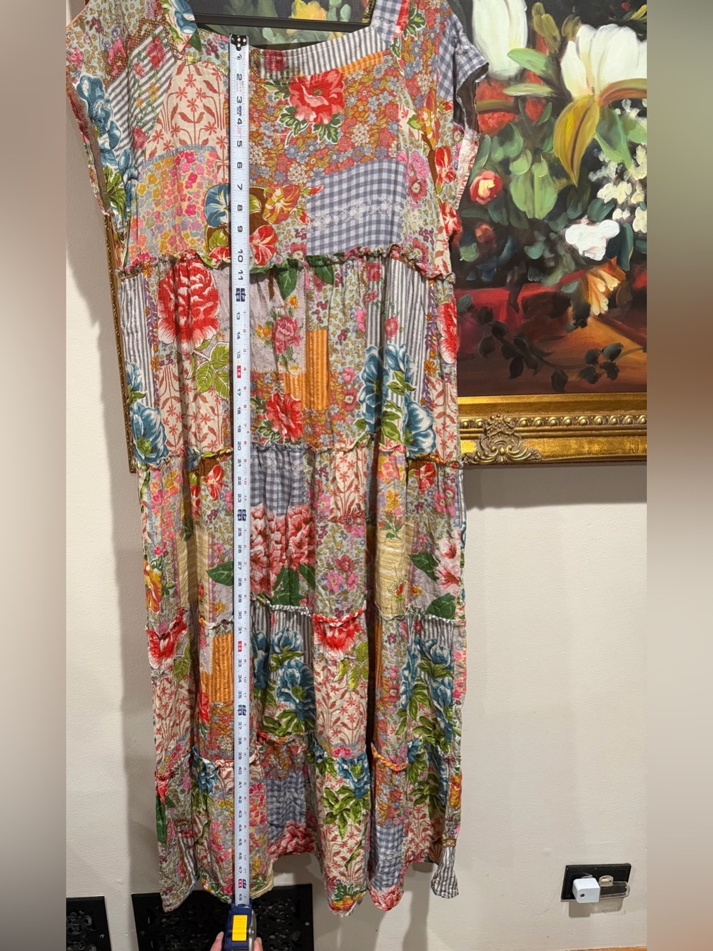 NATURAL LIFE Patchwork Floral Maxi Dress in Multicolor - Picture 7 of 7